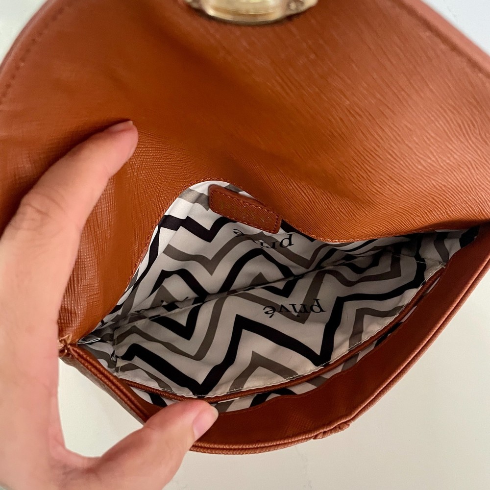 Prive By Sorial Women's Vegan Leather Envelope Clutch Wallet Purse - Picture 9 of 12